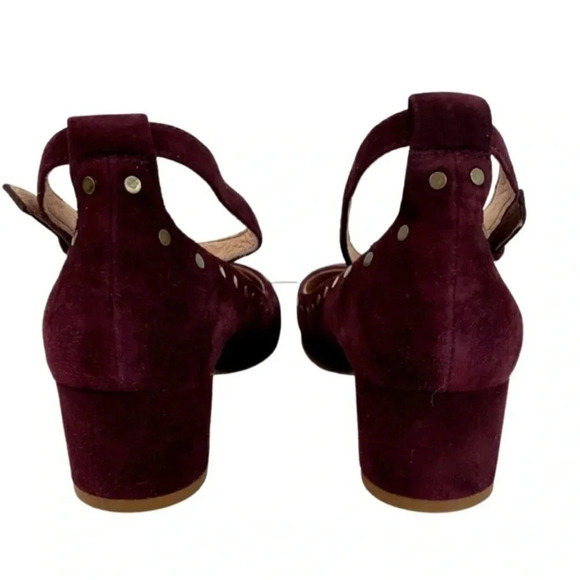 Madewell Leather Inez Stud Ankle Strap Shoes - Picture 5 of 6